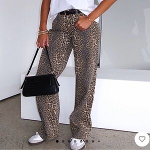 White Fox Cheetah Print Pants